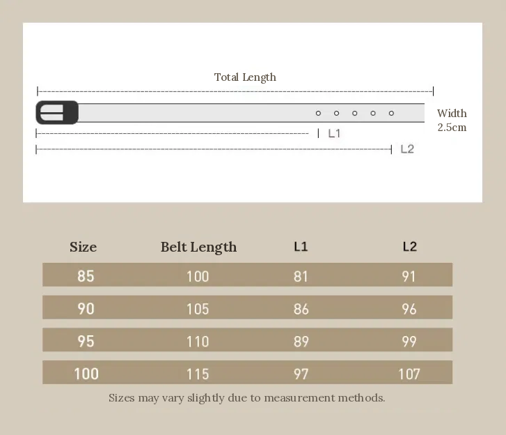 Genuine Leather Pin-Buckle Belt