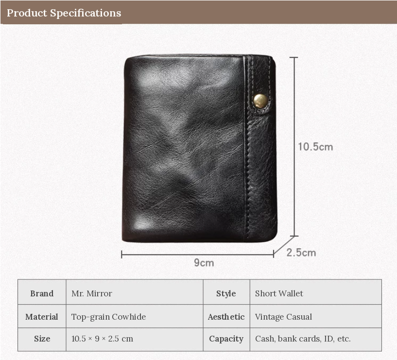 Vegetable-Tanned Leather Wallet