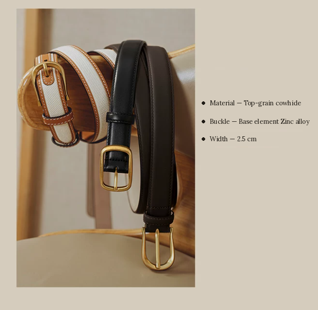 Cultum genuine leather pin-buckle belt for men in cowhide