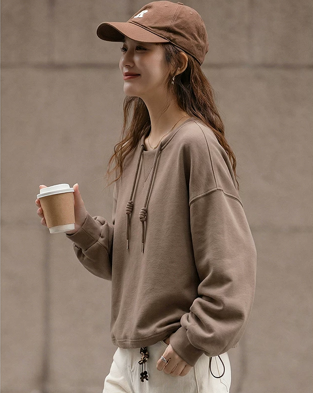 DME Style crewneck sweatshirt for women in cotton blend