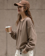DME Style crewneck sweatshirt for women in cotton blend