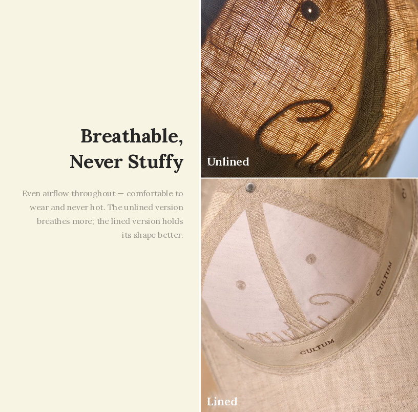 Breathable Linen Cap