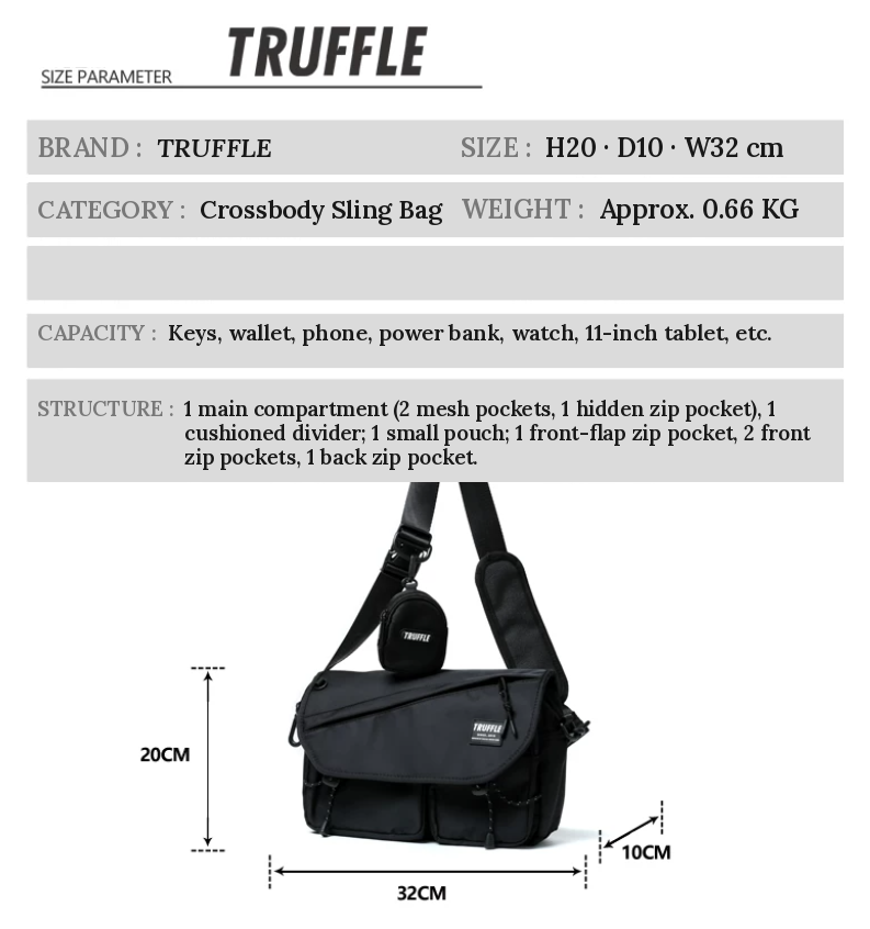 Crossbody Shoulder Backpack