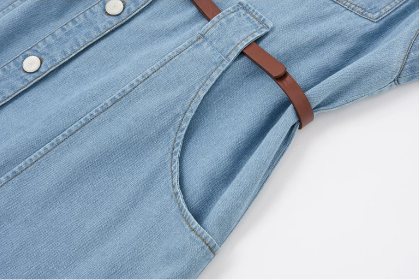 Washed Denim Sleeveless Dress