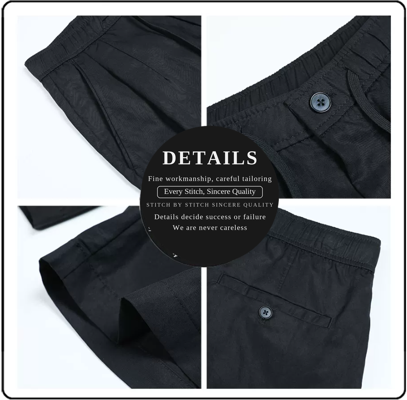 Lyocell Straight-Leg Casual Shorts