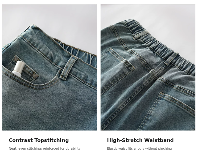 Plus-Size High-Waist Cropped Jeans