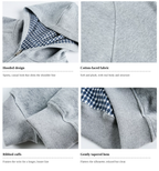 Neverneed reversible hooded cardigan in bonded cotton knit