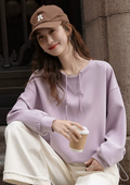 DME Style crewneck sweatshirt for women in cotton blend