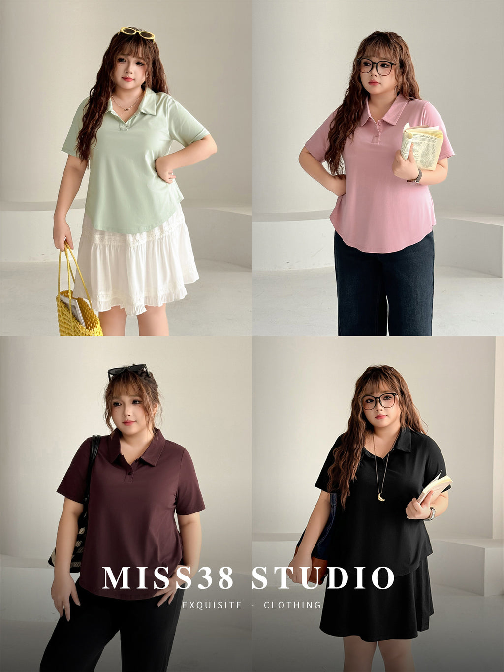 Plus-Size Curved-Hem Cotton Tee