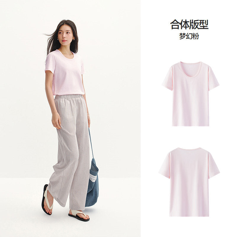 U-Neck Drop-Shoulder Tee