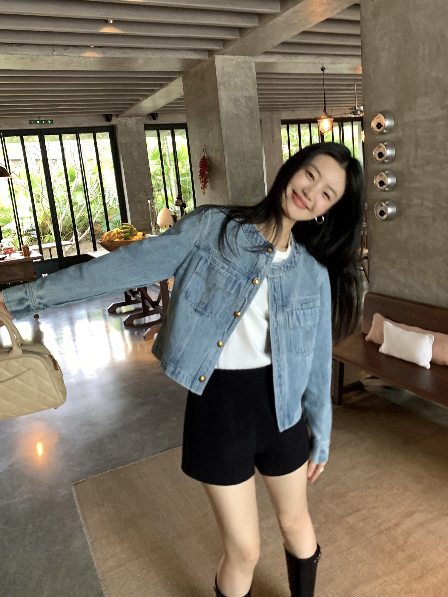 Cropped Denim Jacket
