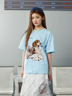 Puppy-Print Loose Tee
