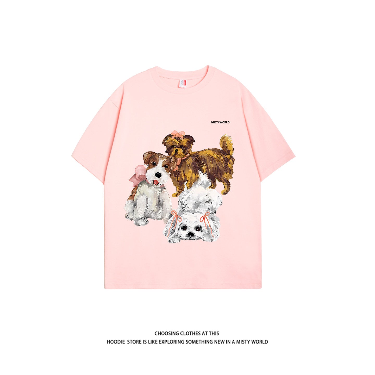 Puppy-Print Loose Tee