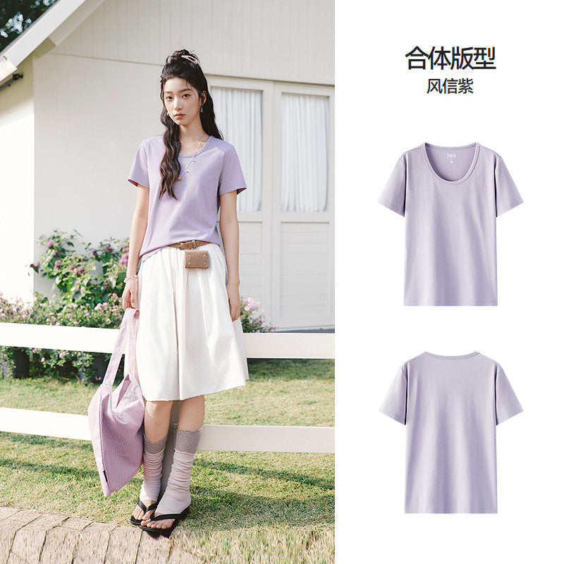 U-Neck Drop-Shoulder Tee