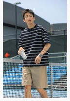 Casual Striped Short-Sleeve Tee