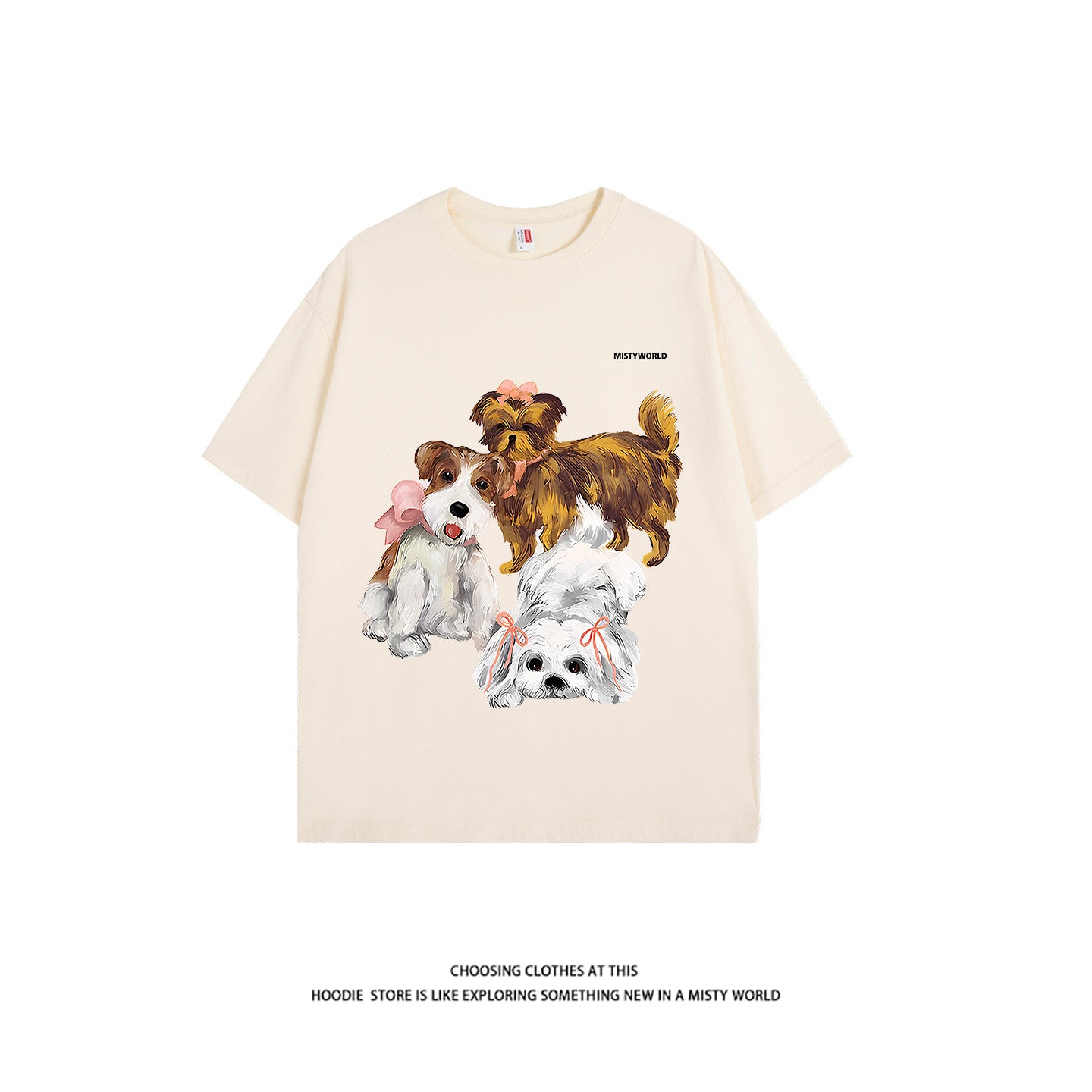 Puppy-Print Loose Tee