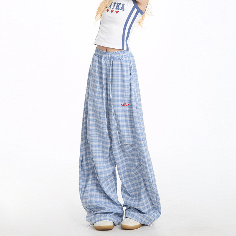 NERESUM flowy wide-leg cargo pants, full-length styling
