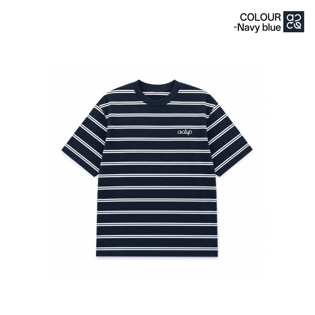 Casual Striped Short-Sleeve Tee