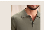 CULTUM knit polo shirt, side view