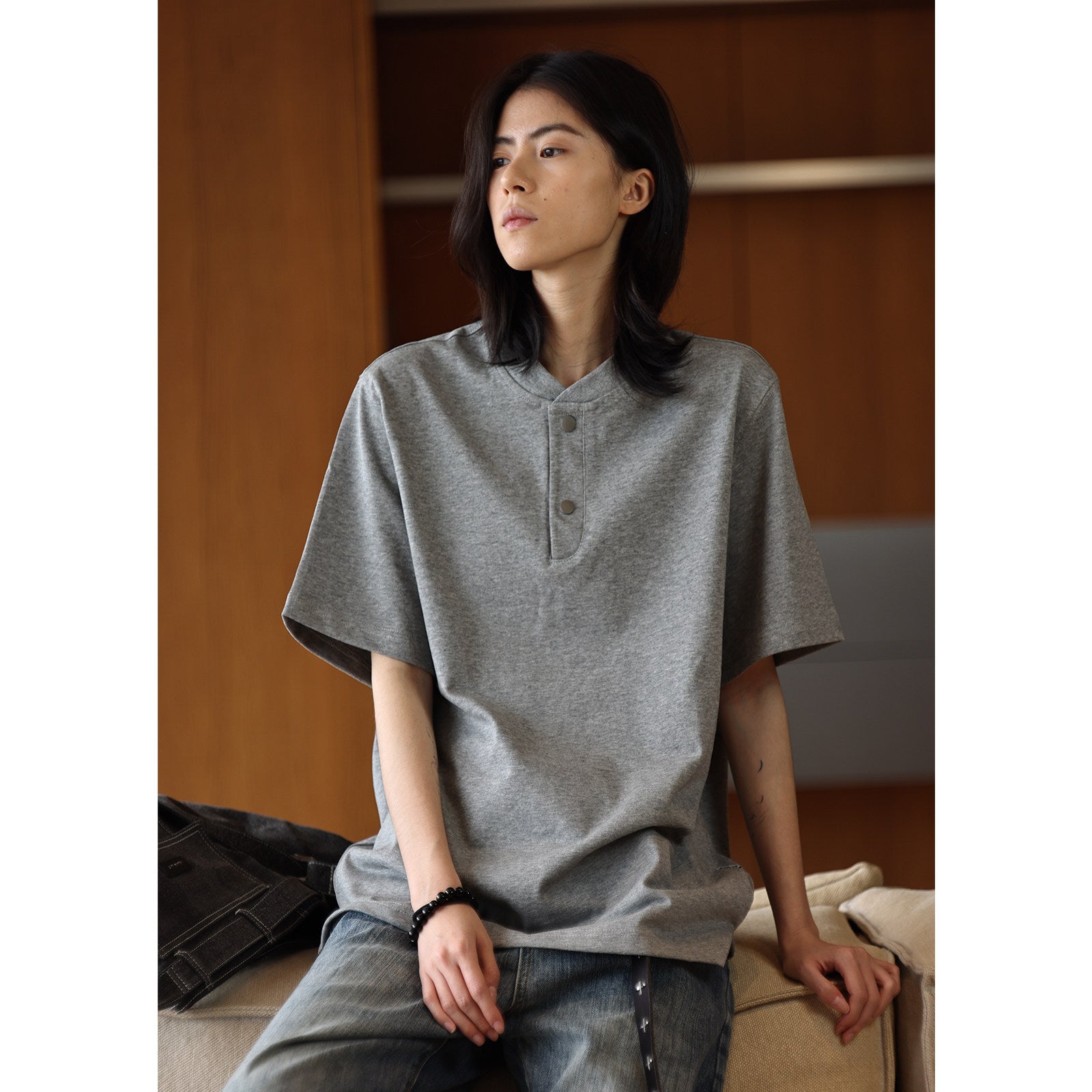 Henley Heavyweight Short-Sleeve Tee