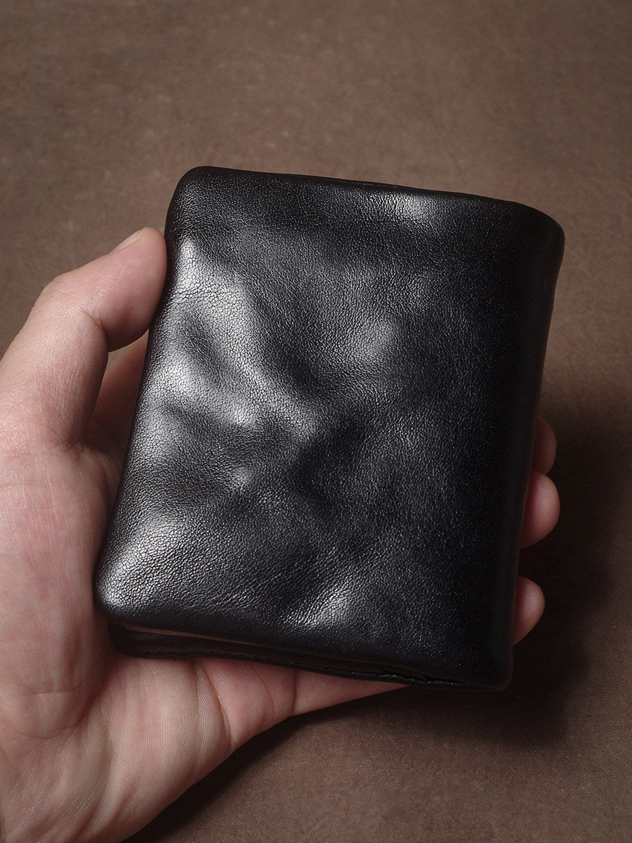 Mr. Mirror vegetable-tanned leather wallet in cowhide