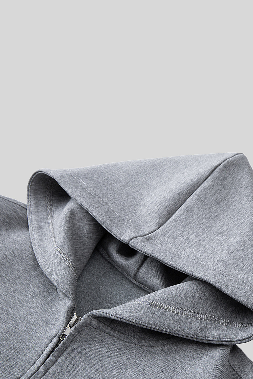 Coln zippered hoodie for women in polyester cotton modal blend