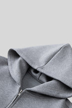 Coln zippered hoodie for women in polyester cotton modal blend