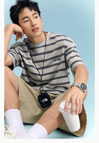 Casual Striped Short-Sleeve Tee