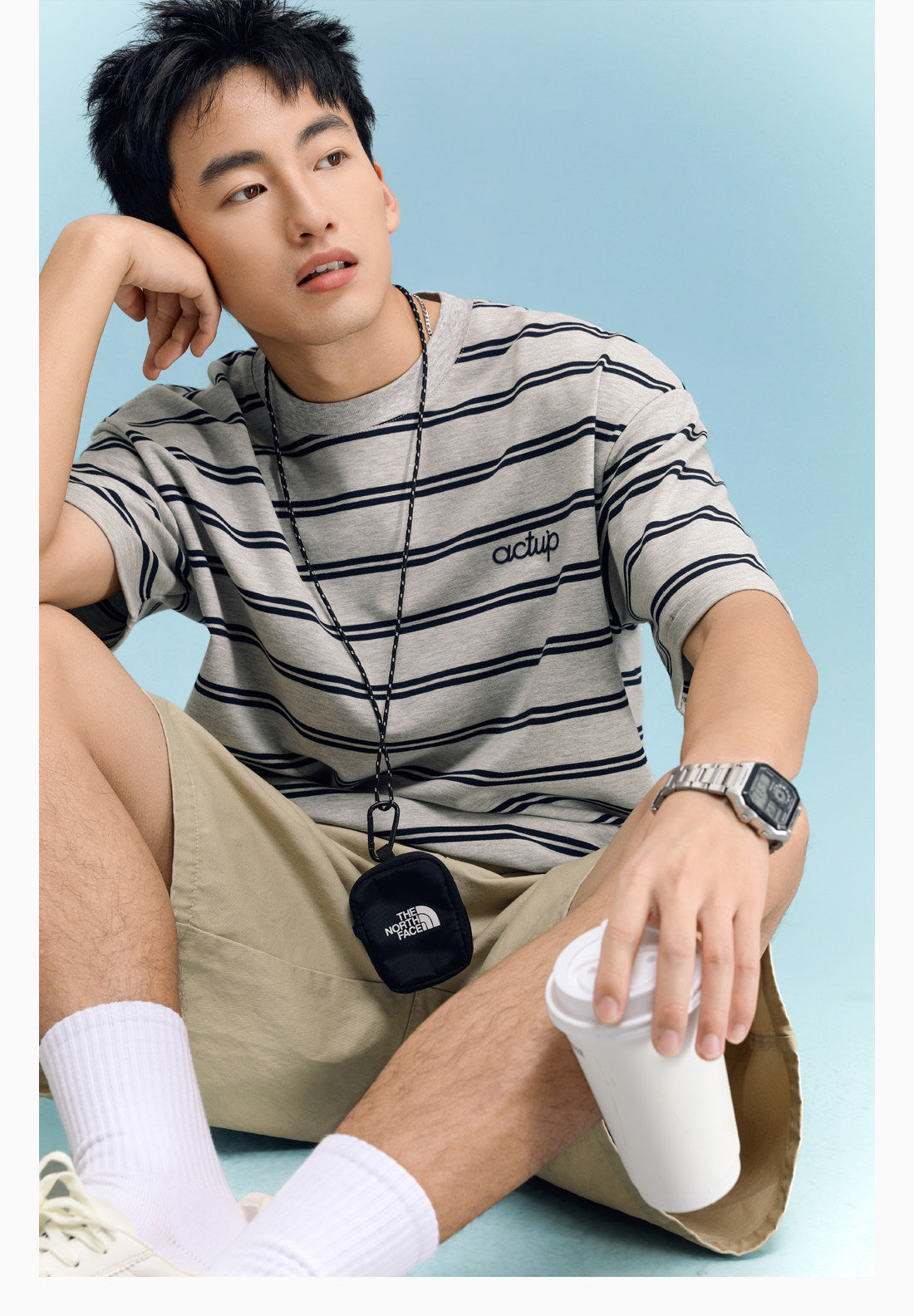 Casual Striped Short-Sleeve Tee