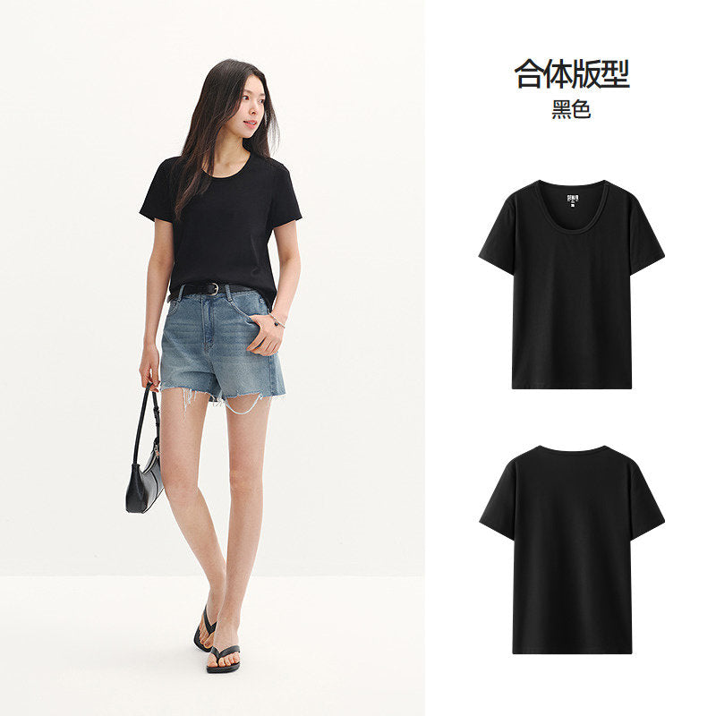 U-Neck Drop-Shoulder Tee