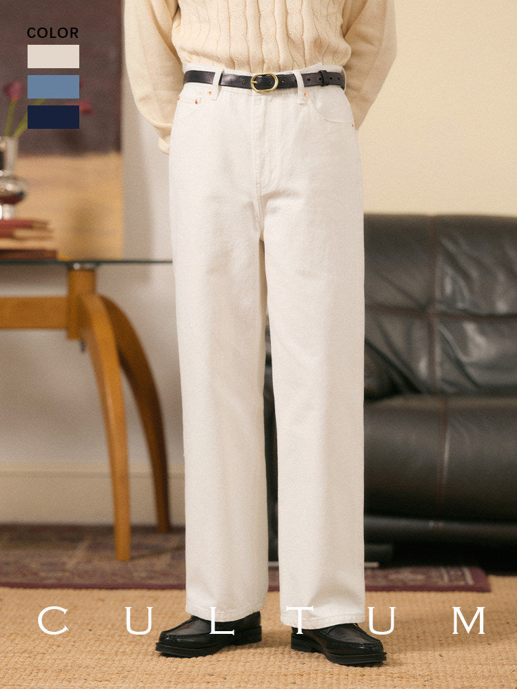 CULTUM Ivy-style jeans for men in 100% cotton, front view