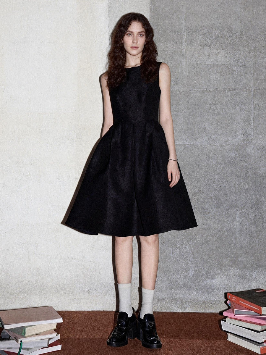 Waist-Cinching Sleeveless Dress