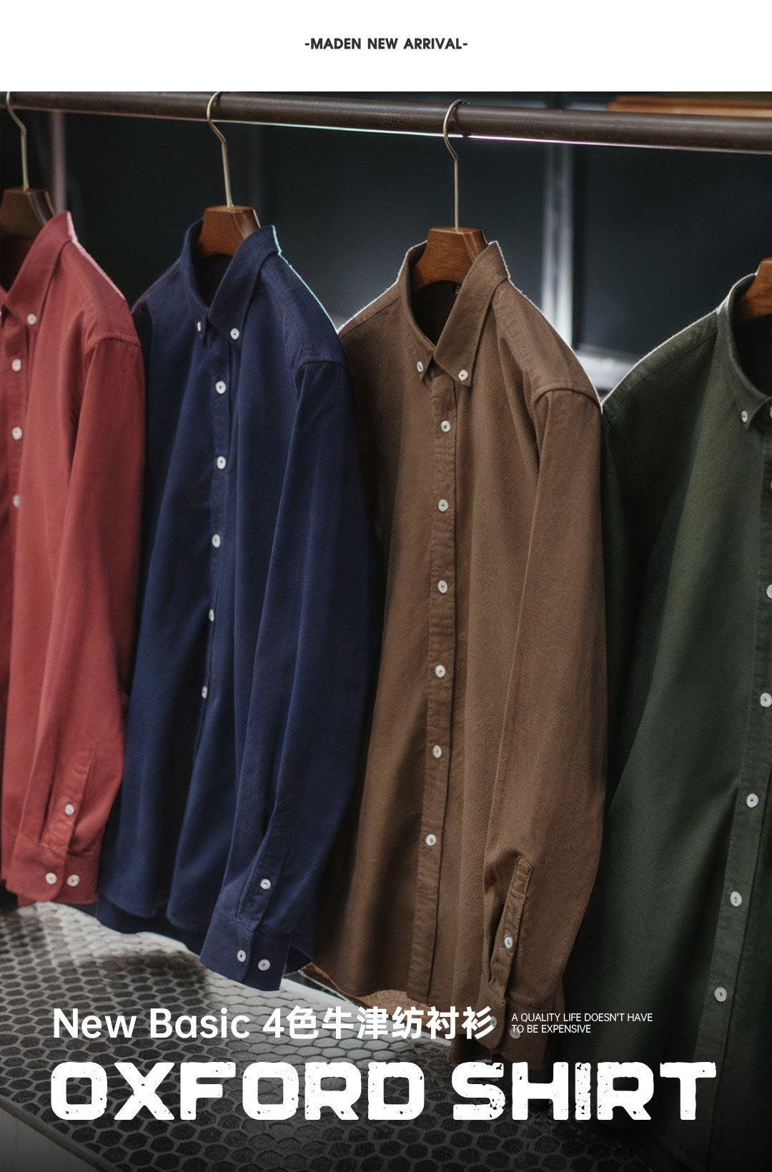 Oxford Collar Shirt Long Sleeve