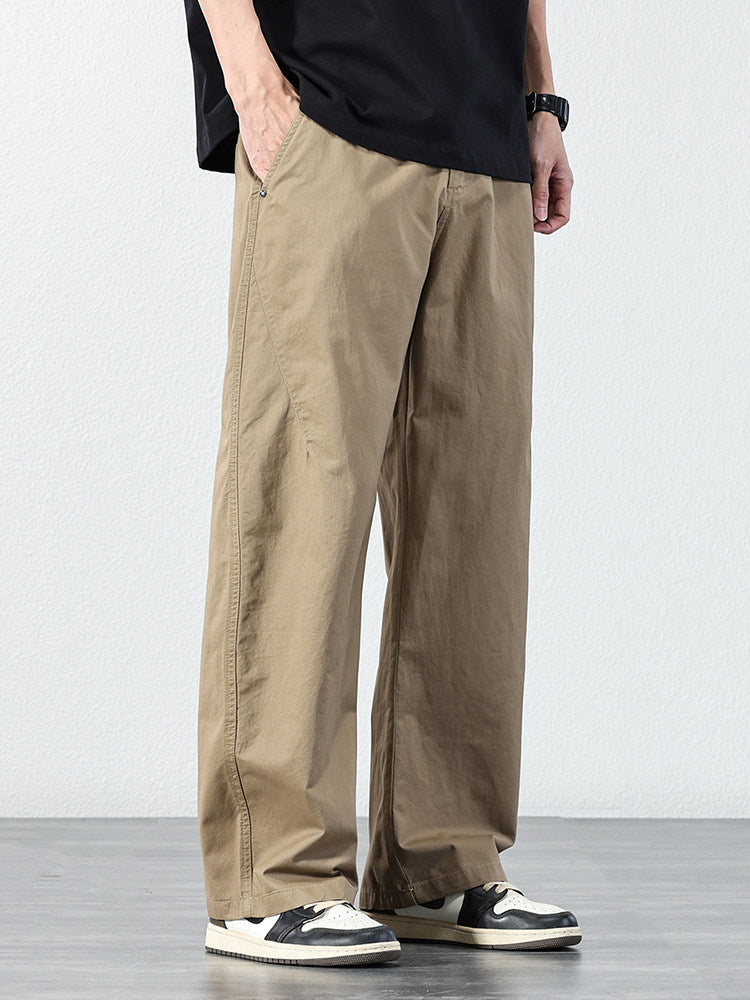 Wide-Leg Elastic Casual Pants