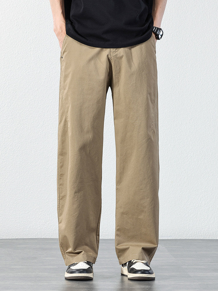 Wide-Leg Elastic Casual Pants