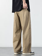 Wide-Leg Elastic Casual Pants
