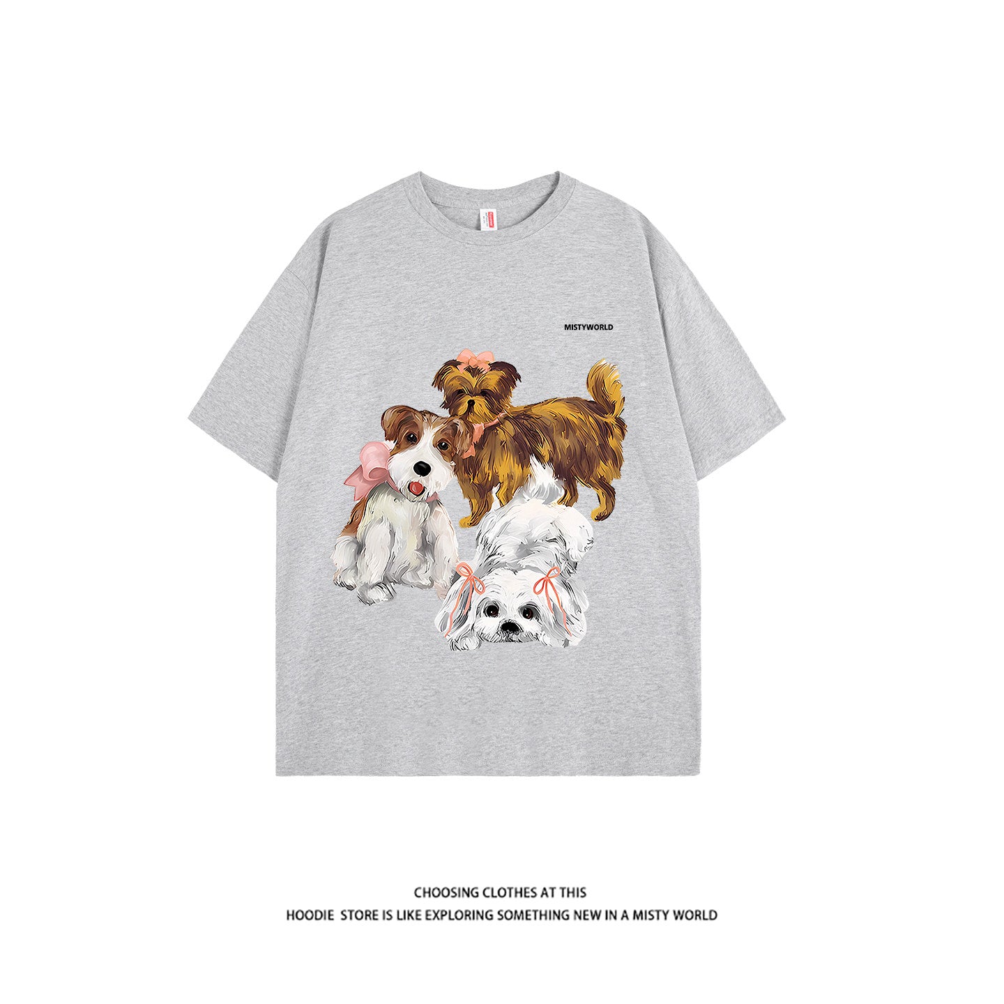Puppy-Print Loose Tee