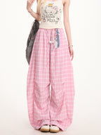 NERESUM flowy wide-leg cargo pants, fabric detail