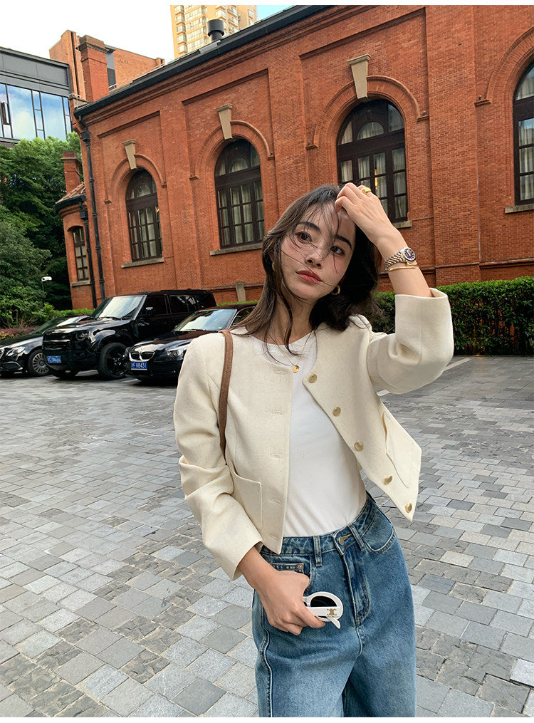 Cropped Tweed Jacket
