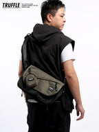 Truffle crossbody shoulder backpack