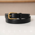 Genuine Leather Pin-Buckle Belt