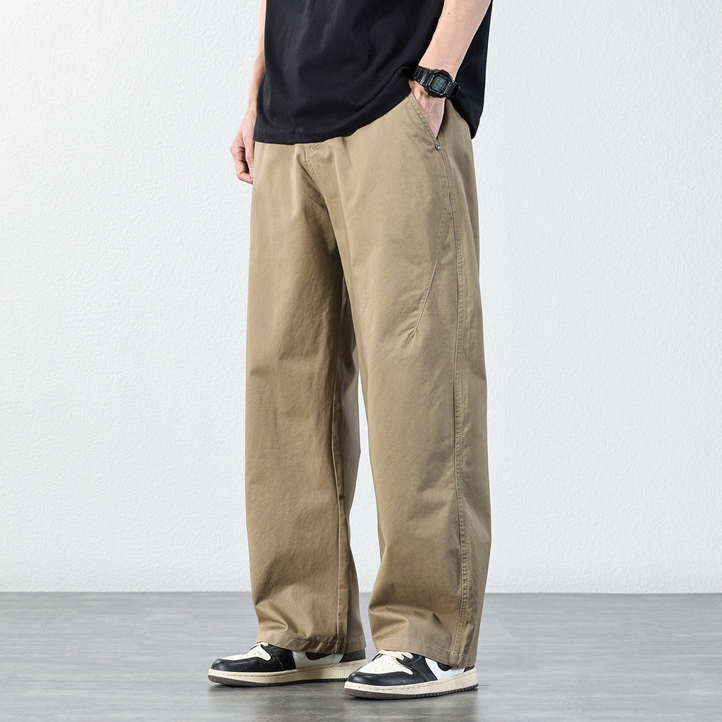 Wide-Leg Elastic Casual Pants