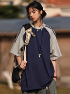 Raglan-Sleeve Colour-Block Tee