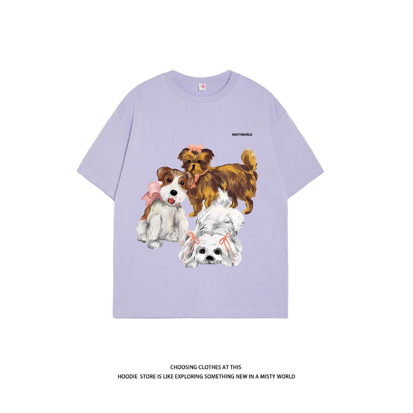 Puppy-Print Loose Tee
