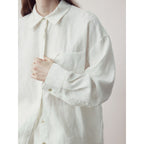 Lyocell Linen Drop-Shoulder Shirt