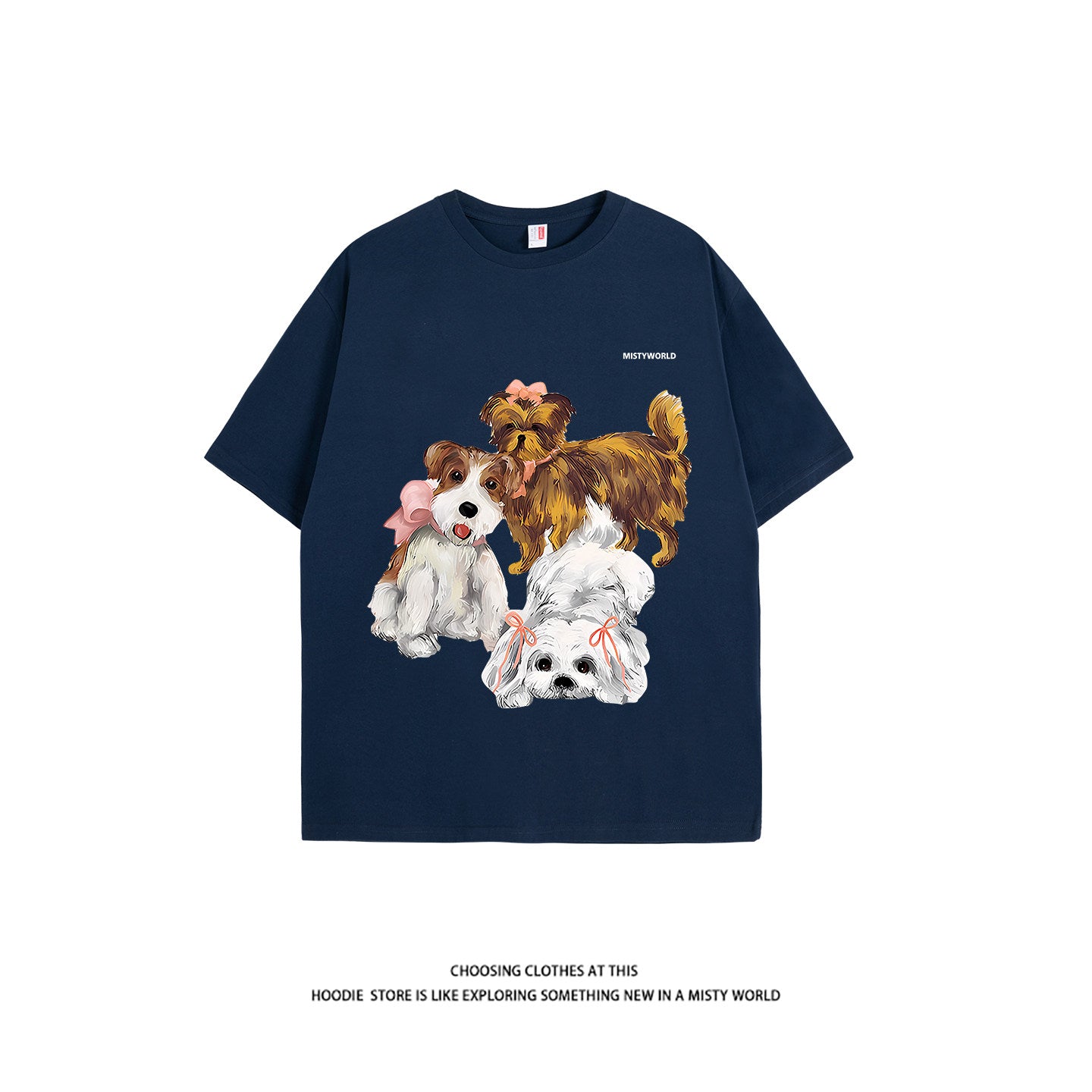 Puppy-Print Loose Tee