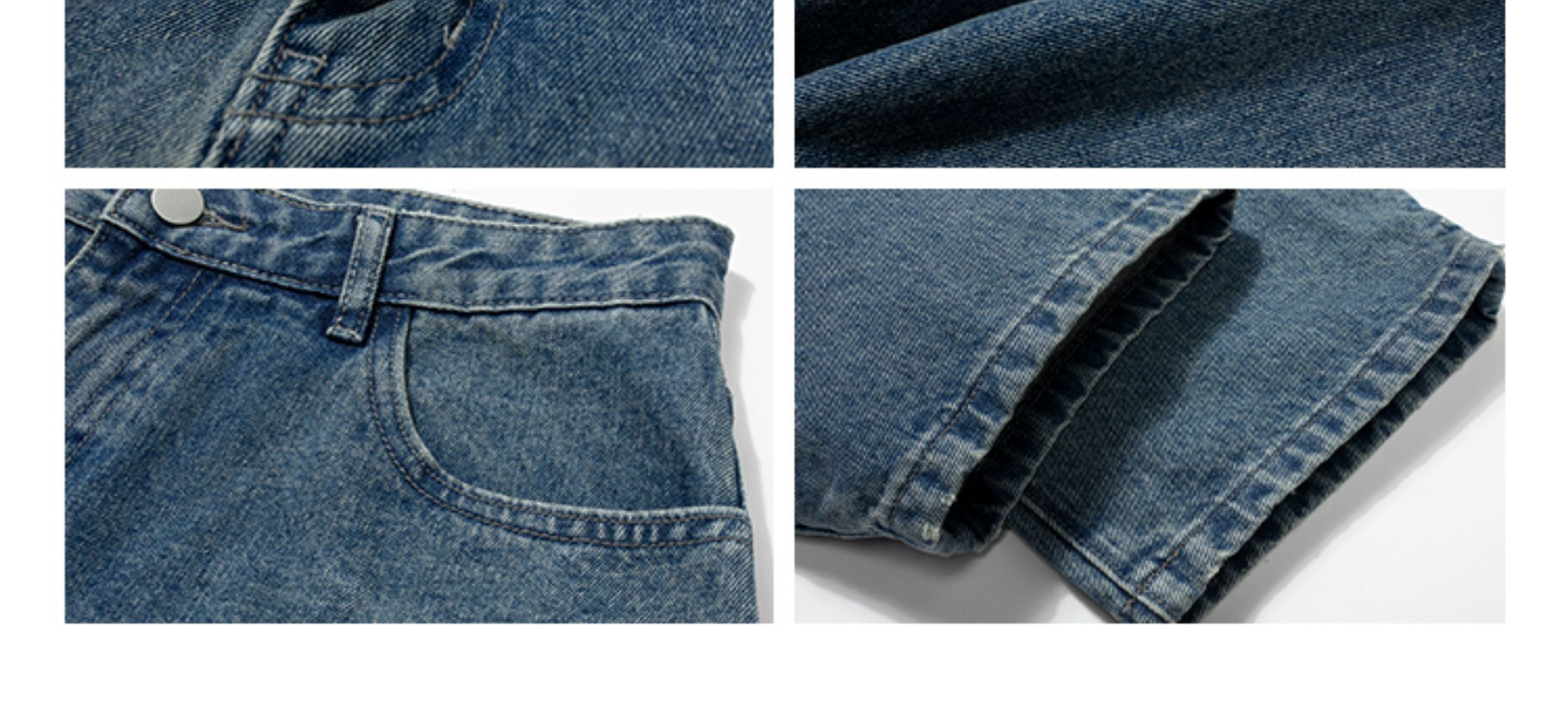 Draped Wide-Leg Jeans