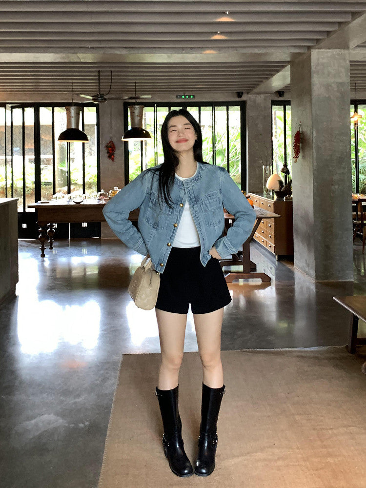 Cropped Denim Jacket