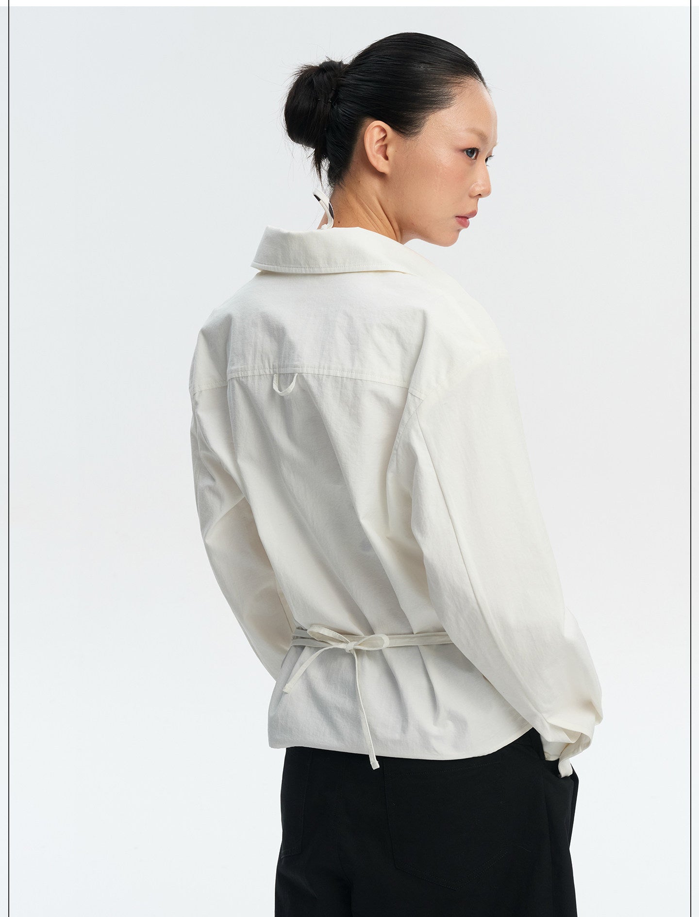 LINY LIBERTY long-sleeve shirt, slim waist detail