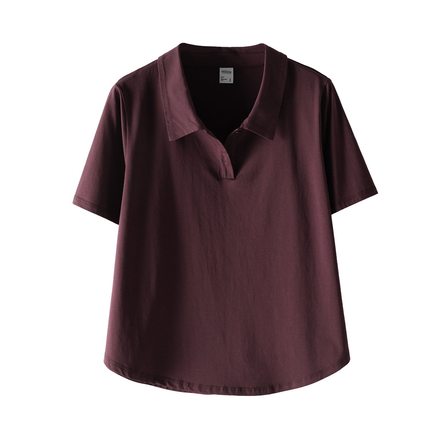 Plus-Size Curved-Hem Cotton Tee